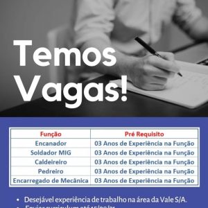 Empresa WM Serviços Industriais está procurando profissionais para vagas de emprego.